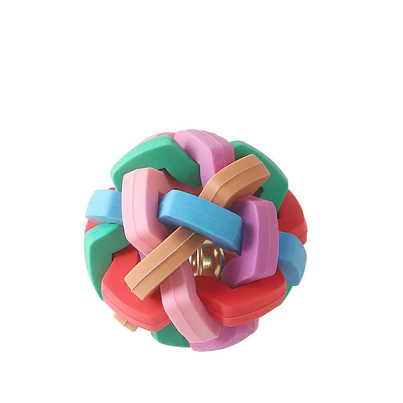 Interactive Dog Ball with Bell – TPR Chew Toy (S/M/L)